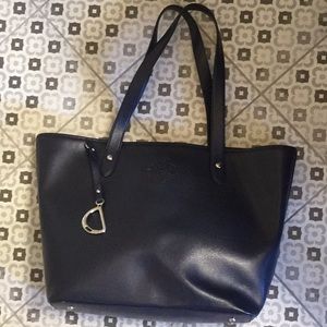 Ralph Lauren Navy leather tote
